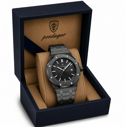 Relógio Poedagar RoyalKing All Black® - com caixa