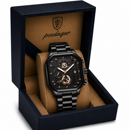 Relógio Poedagar Machine All Black® - com caixa